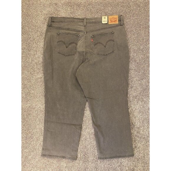 Levi’s Women’s Ribcage Straight Ankle Jeans Plus Size 22 W M Gray NWT $69 - Picture 7 of 16